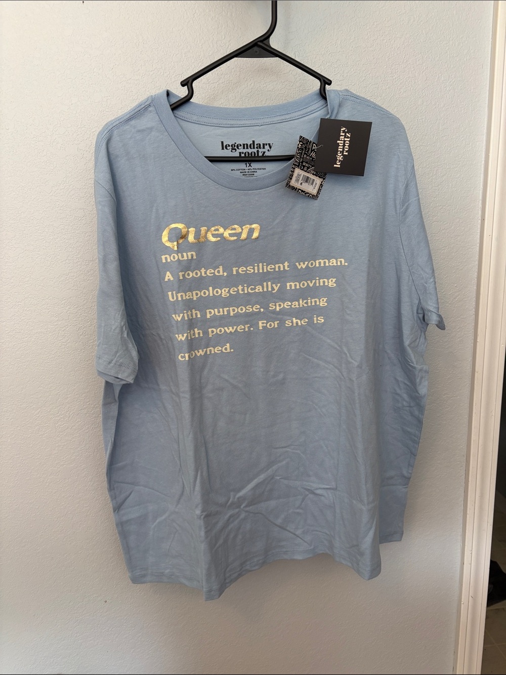 Light Blue "Queen" Graphic Women’s T-Shirt